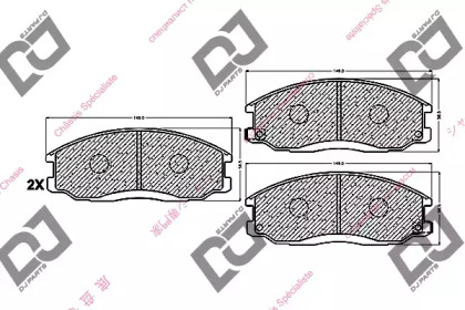 Комплект тормозных колодок DJ PARTS BP1126